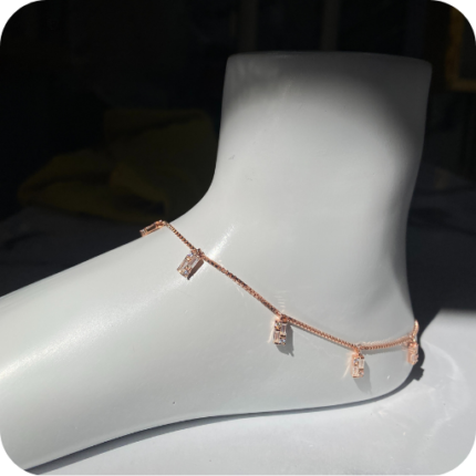 Rose gold elegance anklet