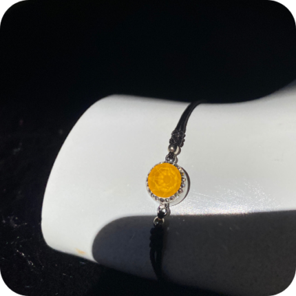 Yellow diamond hand bracelet