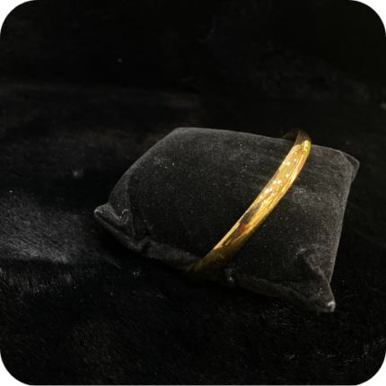 Half Round Gold Coated Silver Kada