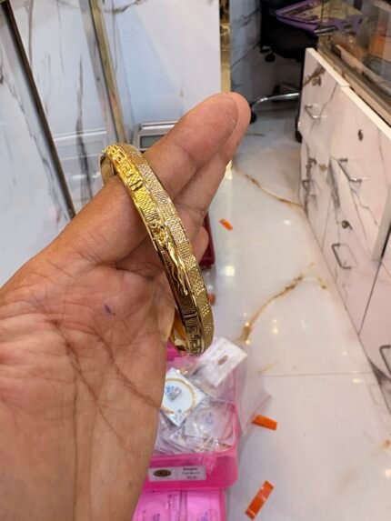 Jagwar silver gold polish kada